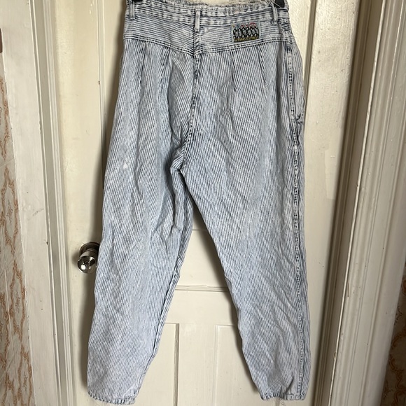 Blue and White Striped Gitano Express Jeans - Picture 2 of 4